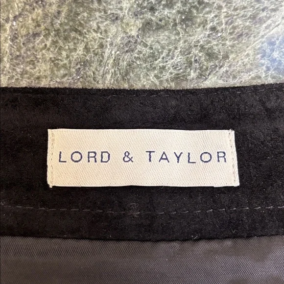 Vintage  Black Suede Straight Skirt from Lord & Taylor - Picture 3 of 5